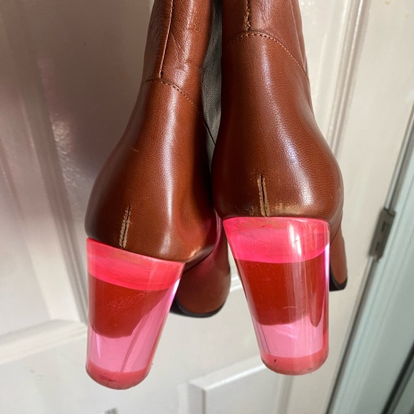 Marc By Marc Jacobs Brown and Pink Heeled Boots - Picture 7 of 7